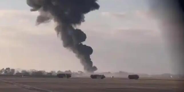 韓國一機場發生客機起火事故